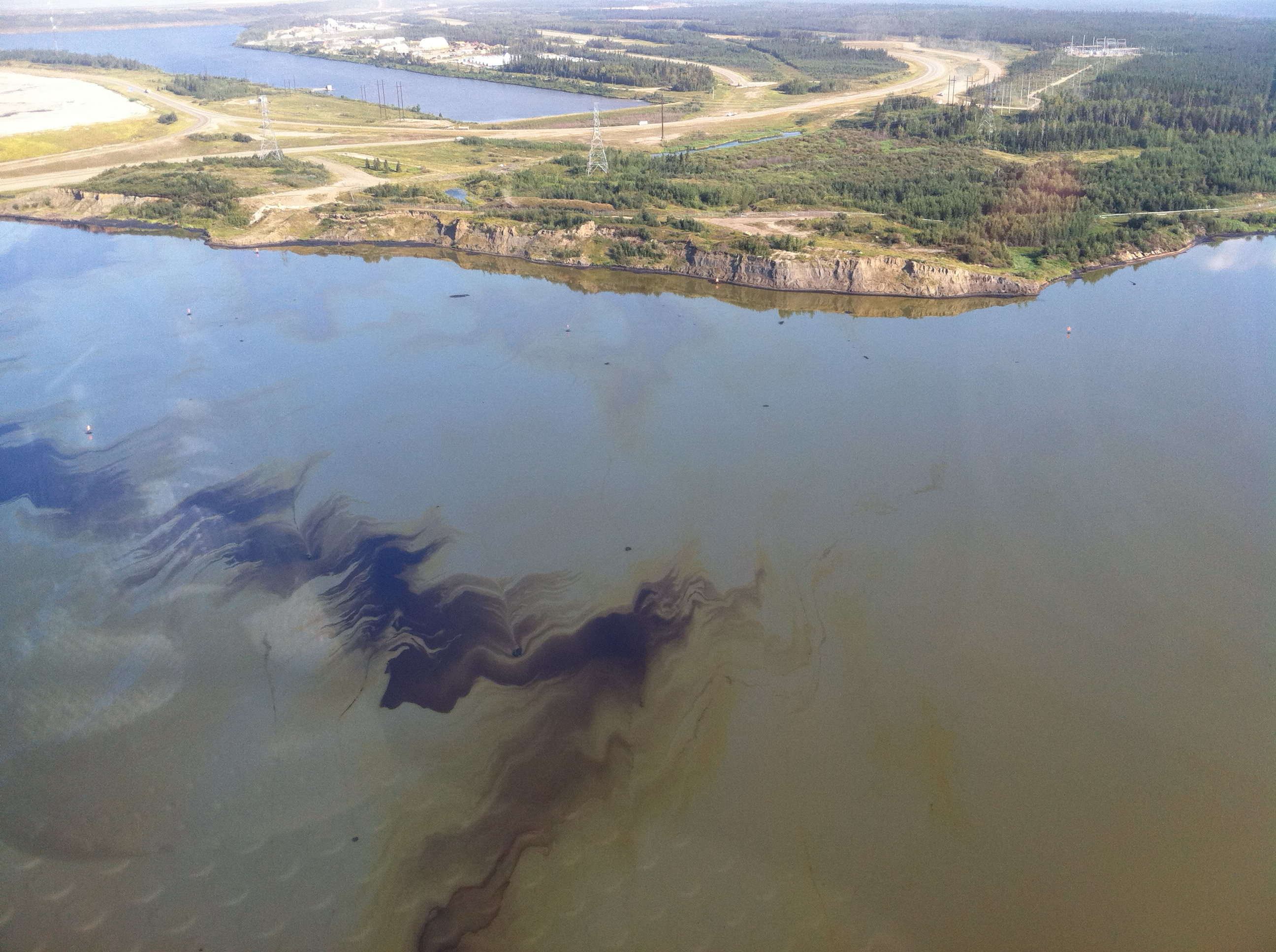 River confluence in northern Alberta