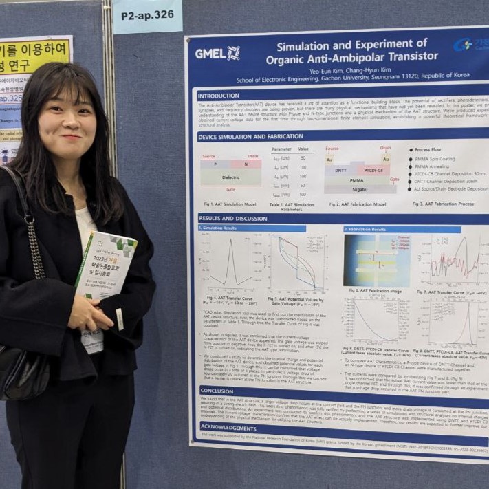 Yeo Eun presenting a poster at KPS (Korean Physical Society) meeting, Changwon, Korea (2023-10-25)