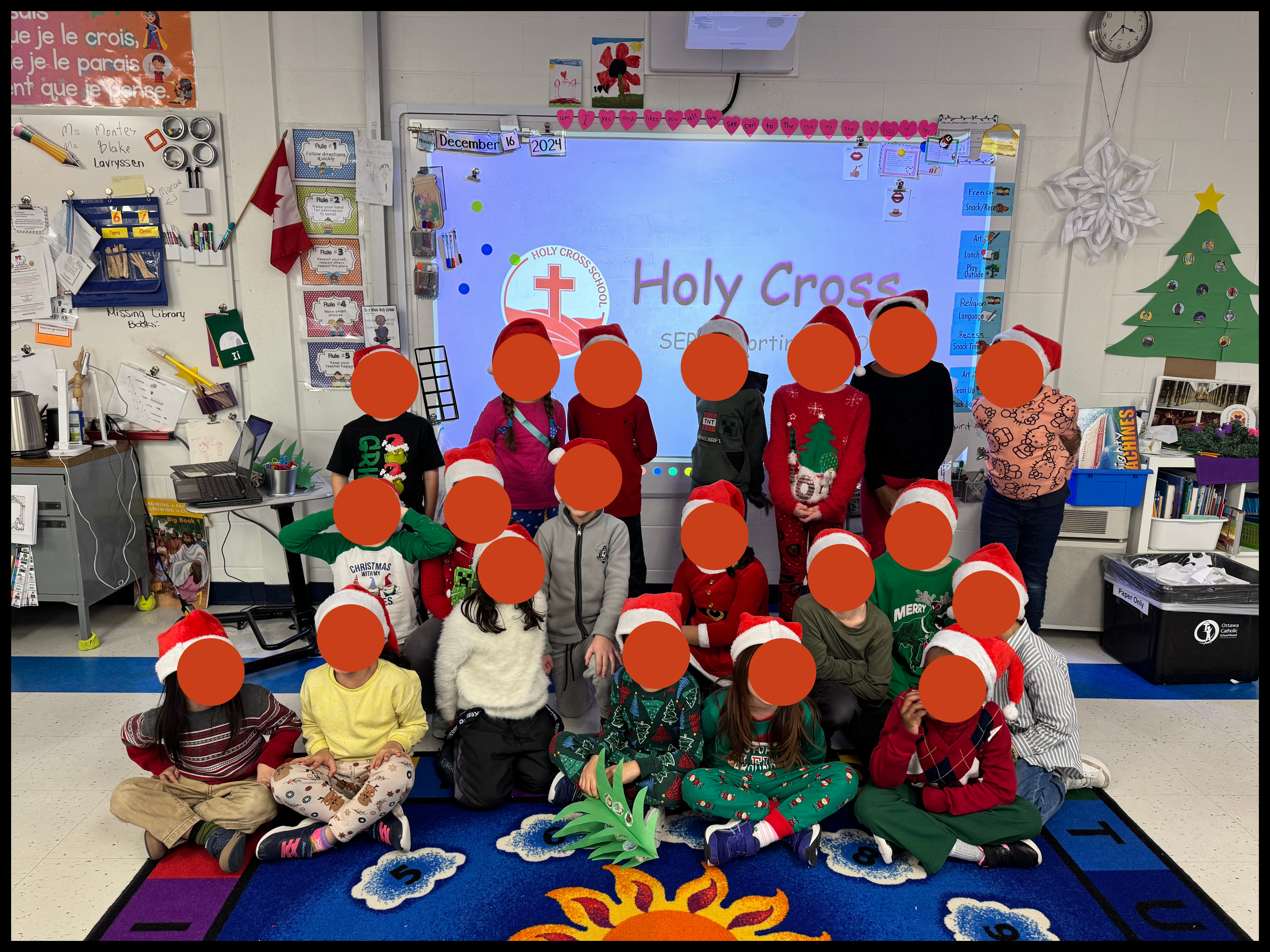 Christmas Photo at Holy Cro