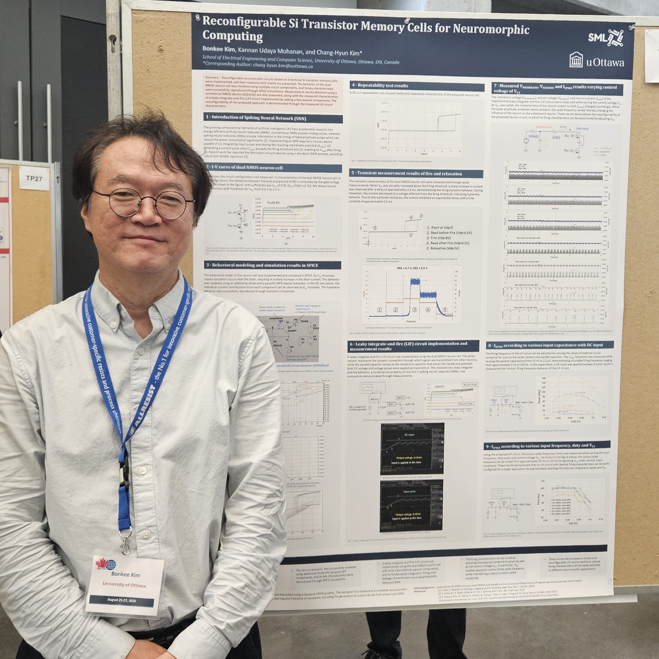 Bonkee presenting a poster at CSSTC (Canadian Semiconductor Science and Technology Conference), Ottawa (2026-08-25)