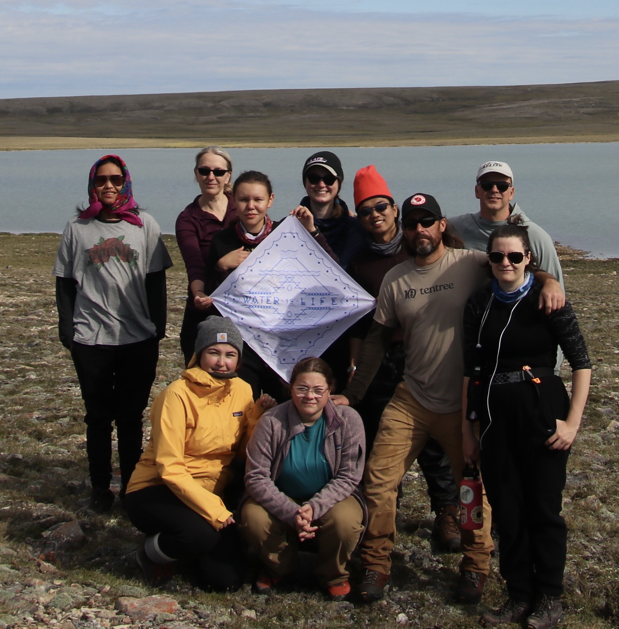 Research team on Victoria Island Nunavut