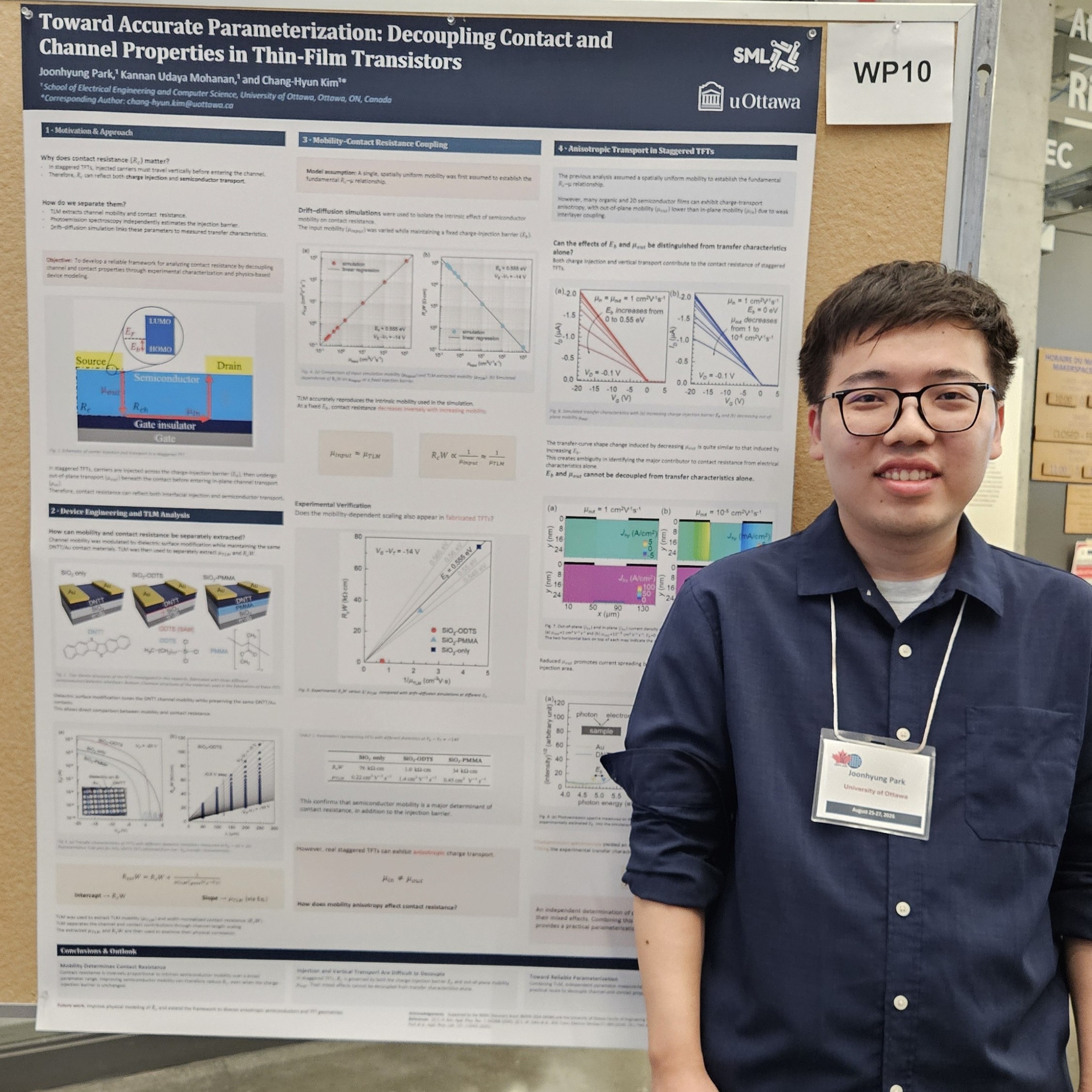 Joonhyung presenting a poster at CSSTC (Canadian Semiconductor Science and Technology Conference), Ottawa (2026-08-26)