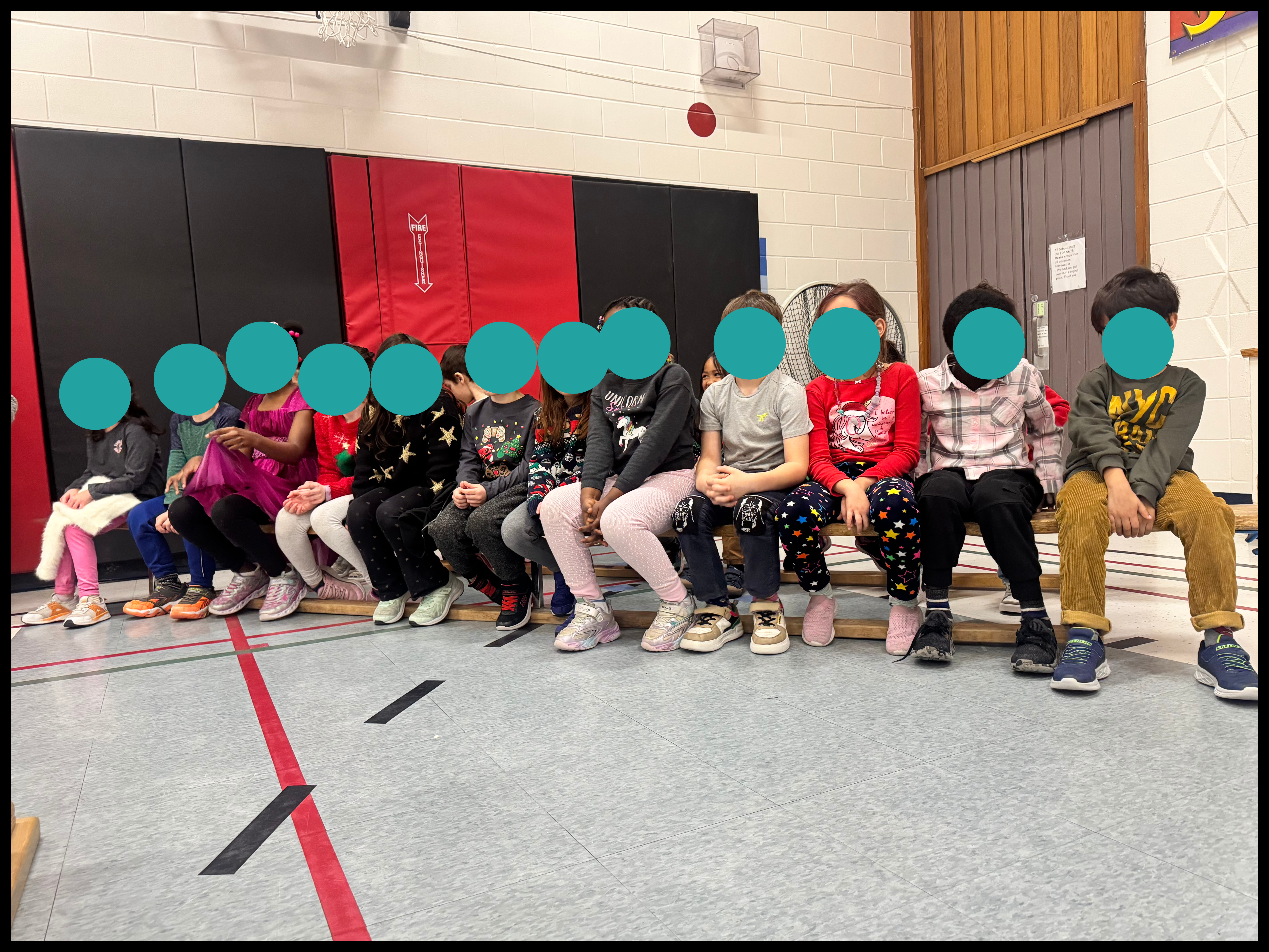 Holy Cross Grade 1 class getting ready to say speak at an Advent Liturgy