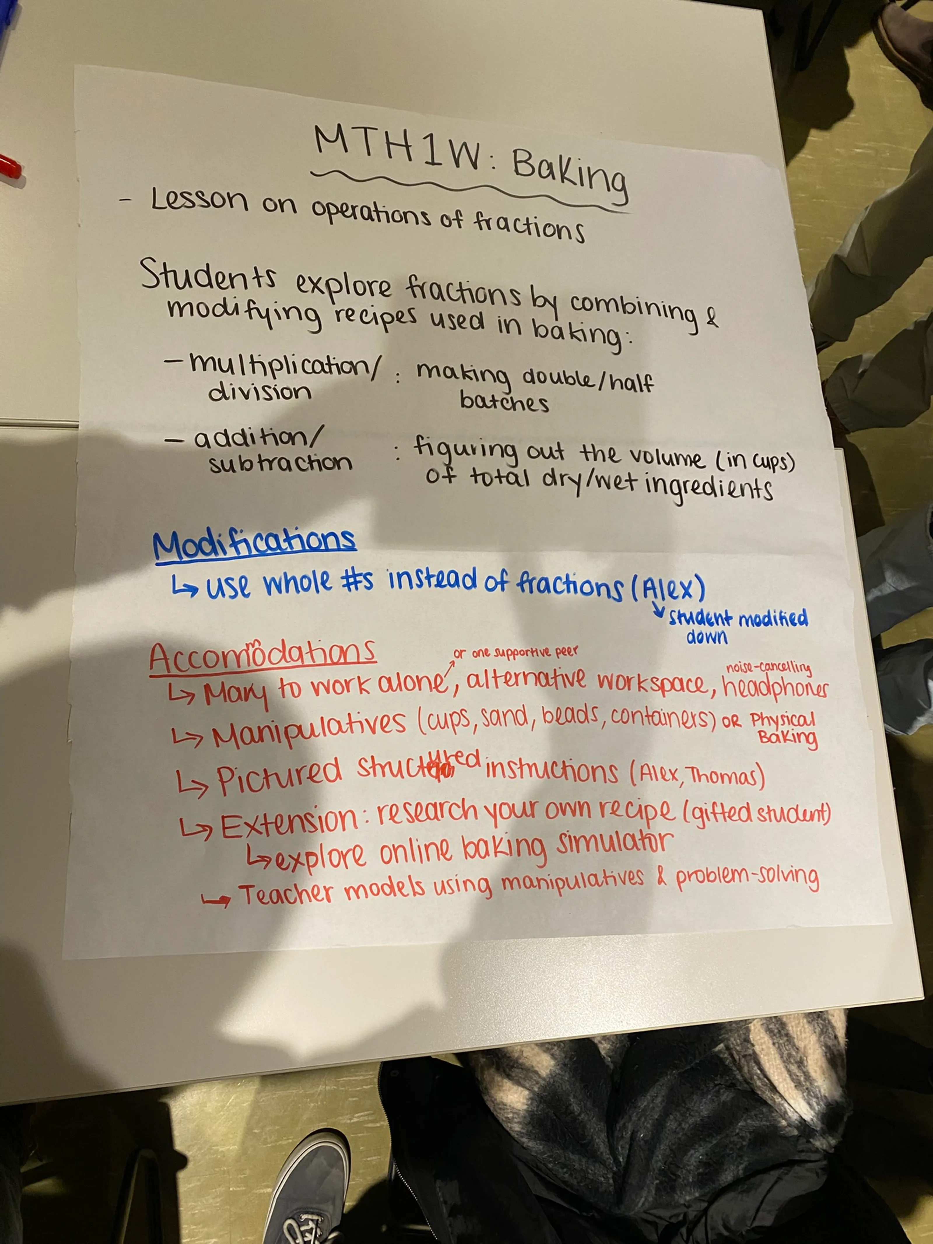 Alternative Math Lesson